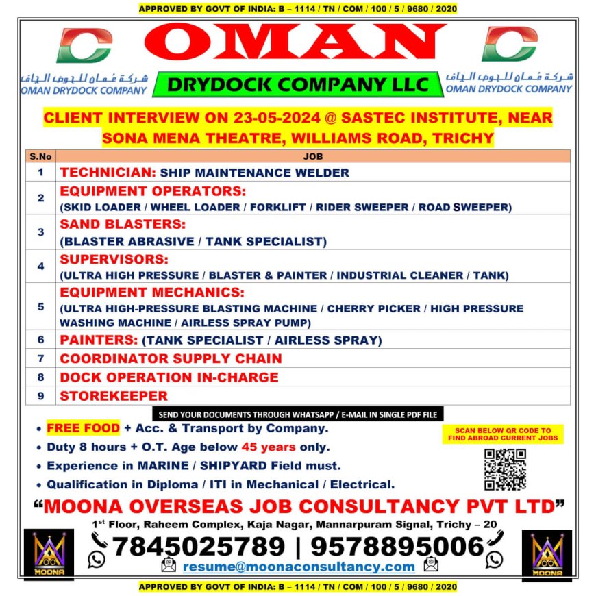 Join Oman Drydock Company - Exciting Career Opportunities Available!