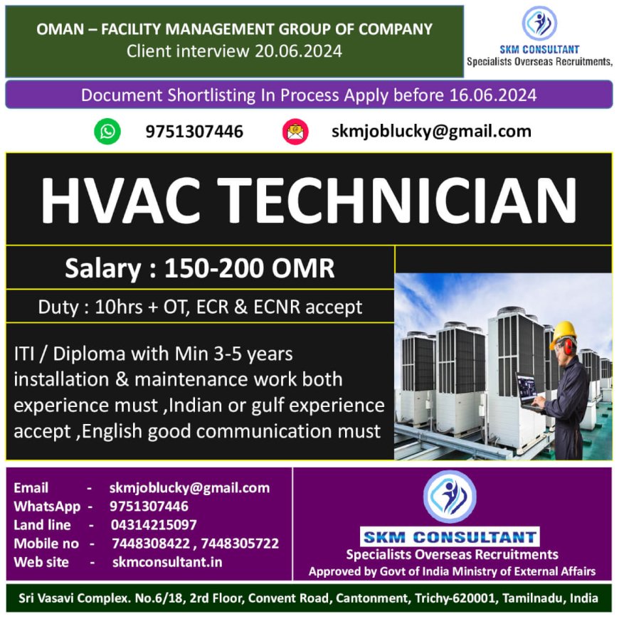 HVAC Technician Jobs in Oman – Apply Now for High-Paying Roles