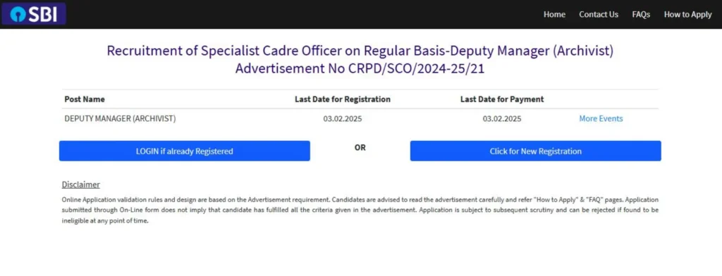 State Bank of India (SBI) Recruitment 2025: Apply for Deputy Manager (Archivist) Post