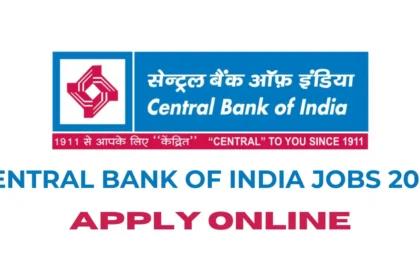 Central Bank of India Jobs 2025 Apply Online