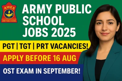 AWES Army Public School Recruitment 2025 - Apply Online for PGT, TGT, PRT Posts