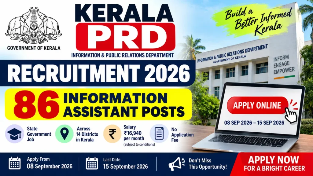 Kerala PRD Recruitment 2026