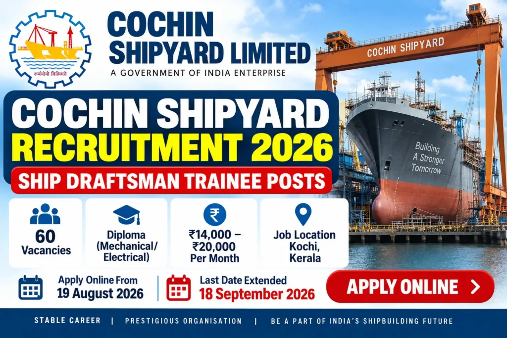 Cochin Shipyard Recruitment 2026